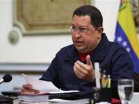 Уго Чавес на заседании правительства 29 марта 2012 года. Фото ©AP
