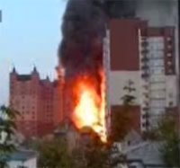 Причина пожара в столичной многоэтажке по-прежнему не установлена 
