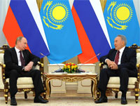 Назарбаев и Путин выразили удовлетворение многолетним опытом успешного сотрудничества в космической сфере