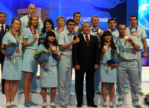 Н.Назарбаев принял участие в торжественной церемонии чествования победителей и призеров ХХХ летних Олимпийских Игр