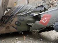 Обломки турецкого вертолета. Архивное фото ©AFP