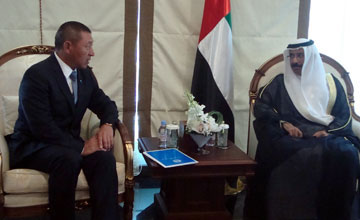 Посол РК А.Мусинов провел встречу с председателем Федерального национального собрания ОАЭ М.Аль Мурром